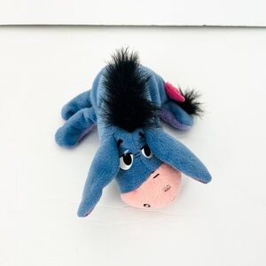 Eeyore Winnie the Pooh Mattel Arcotoys Disney Stuffed Plush Pink Bow Tail Toy